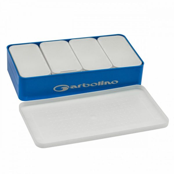 Garbolino Bait Box Set - 4 Rectangular Boxes + 1 Large Storage Box + 4 Perforated Lids + 4 Waterproof Lids