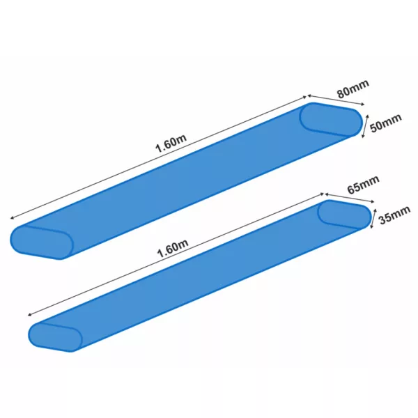 Garbolino TUBE PROTECTION OVAL transport tube 1,6m x 50x80mm