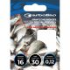 Garbolino Special Silvers Hook to Nylon 0,12mm 30cm 16 Flats Beardless Monofilament Pretied Hook 10pcs
