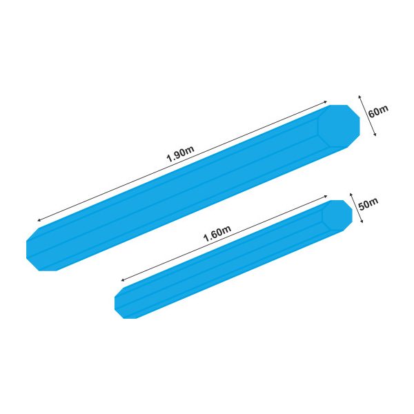 GARBOLINO TUBE PROTECTION OCTOGONAL ANTI-UV transport tube 1,90m x 60mm