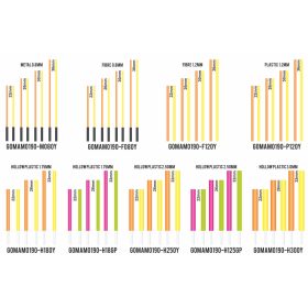   Garbolino Flotteurs Competition Series SP Fiber Antenna Set 0.80mm 8pcs - Red and Yellow in 4 sizes