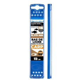   Garbolino Competition Hooks To Nylon 12 Spade-End, Barbless Power Bend Carp Monofil Pre-Tied Hook 8 pcs