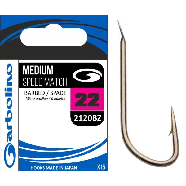 Garbolino MEDIUM SPEED MATCH 2120BZ - BARBED 22 hooks
