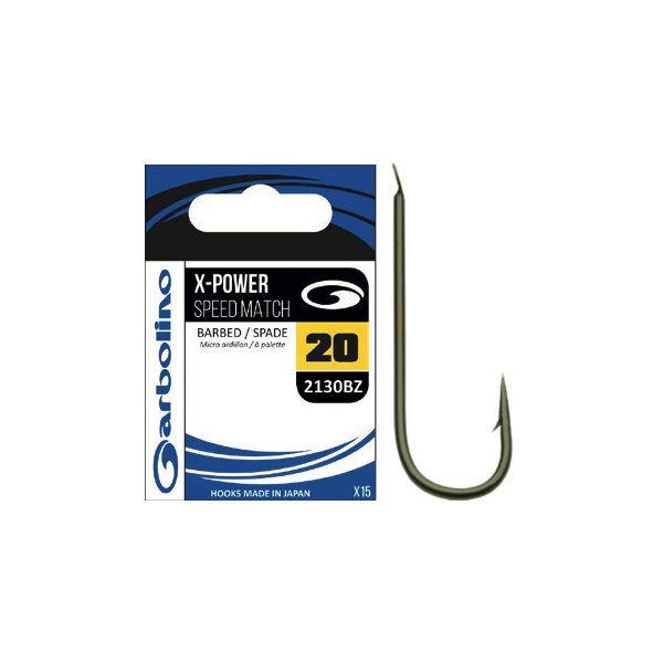 Garbolino 2130BZ hook 18 / X-POWER SPEED MATCH / ROUND BEND long shank hook