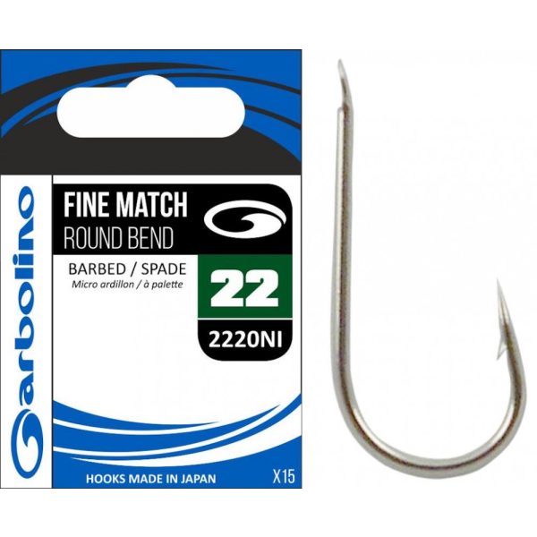 Garbolino 2220NI 18 hooks / FINE MATCH / ROUND BEND