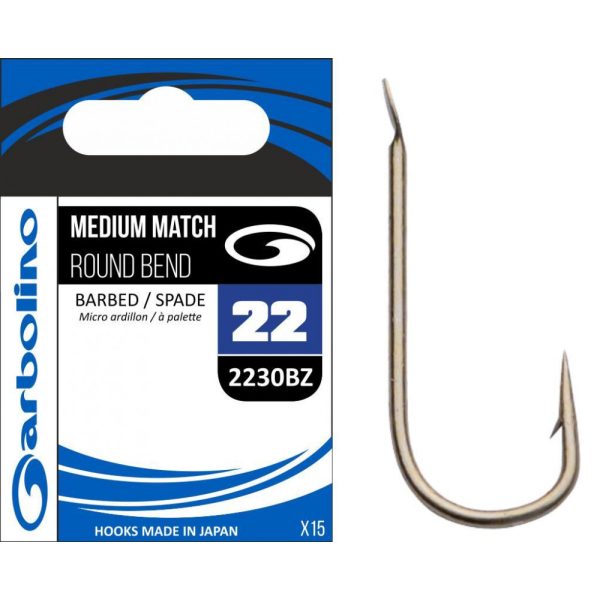 Garbolino 2230BZ 14 hooks / MEDIUM MATCH / ROUND BEND