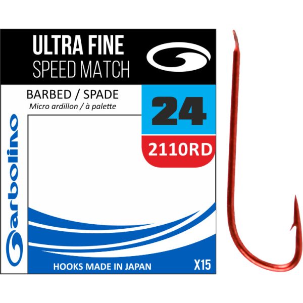 Garbolino Ultra Fine Red Speed Match/2110RD 18 hooks