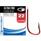Garbolino SUPRA FINE RED ROUND BEND / 2210RD 22 hooks