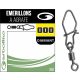 Garbolino - STREAMLINE MICRO SWIVEL + DIAMOND SNAP (x10) - Swivel Clamp - Trout swivel