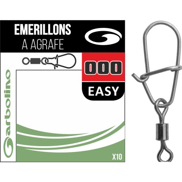 Garbolino - STREAMLINE MICRO SWIVEL + EASY SNAP (x10) - Swivel clamp - Trout swivel
