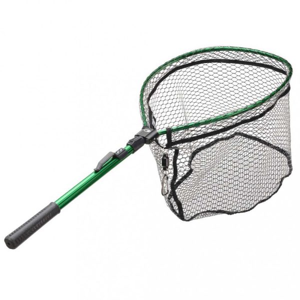Garbolino - RAQUETTE - FOLDING HANDLE + MAGNET- ALUMINIUM - Diving handle with net - Diving net with net - Trout diving net