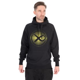 Matrix Large Fade Logo Black-Lime Hooded Sweatshirt M