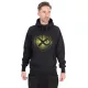 Matrix Large Fade Logo Black-Lime Hooded Sweatshirt M