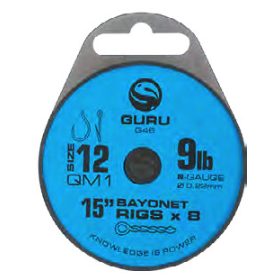 Guru QM1 Bayonet Ready Rigs 15 pre-tied hook - 38 cm - QM1