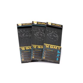   Guru QM1 Bayonet 14 Eyed, Barbless Monofilament Pre-tied Hook 8 pcs