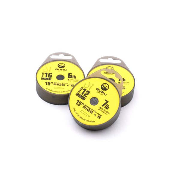 Guru QM1 Speed Stop 12 Eyed, Barbless Monofilament Pre-tied Hook 8 pcs
