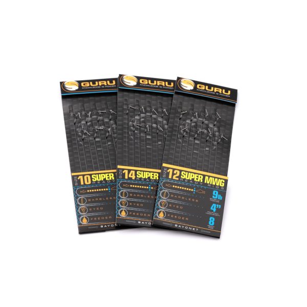 Guru SMWG Bayonet Rig 12 Eyed, Barbless Monofilament Pre-tied Hook 8 pcs