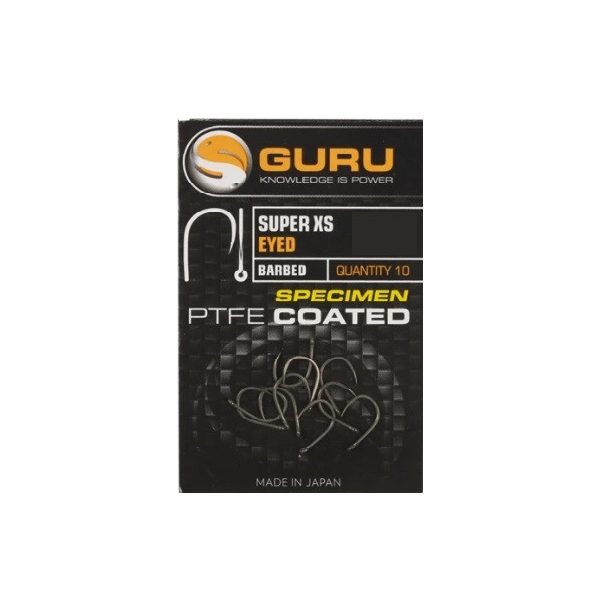 Guru Super XS Size 8 (Barbed/Eyed) - hook