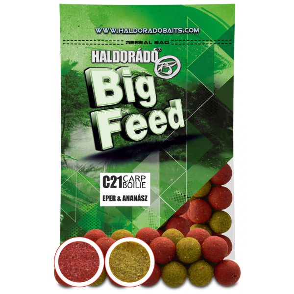 Haldorádó Big Feed C21 Boilie Strawberry-Pineapple 700gr 24mm Bojli