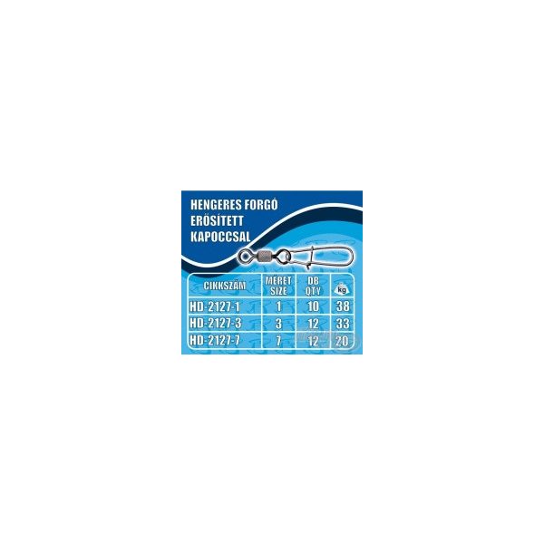 Haldorado Cylinder swivel with reinforced grip large (L) 1-38kg 10pcs