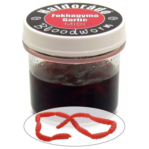 Haldorádó Bloodworm Midi Garlic 150pcs/jar 10mm imitation mosquito larvae