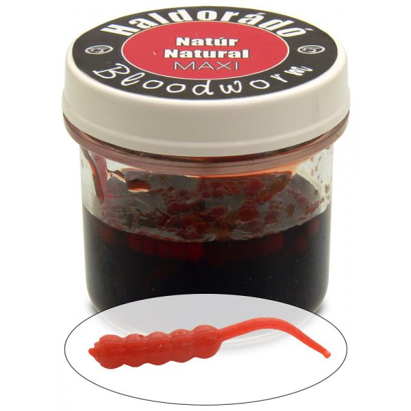 Haldorádó Bloodworm Maxi Natural 30pcs/jar 23mm imitation mosquito larvae