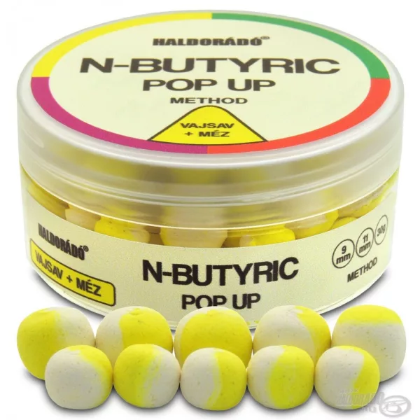 Haldorádó N-Butyric Pop Up Method 9, 11 mm - Butyric Acid + Honey