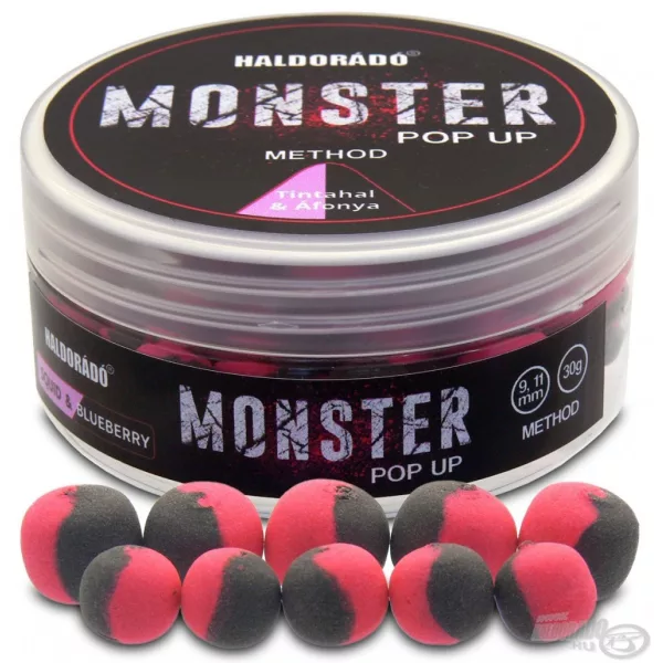 Haldorádó MONSTER Pop Up Method 9, 11 mm - Squid & Blueberry