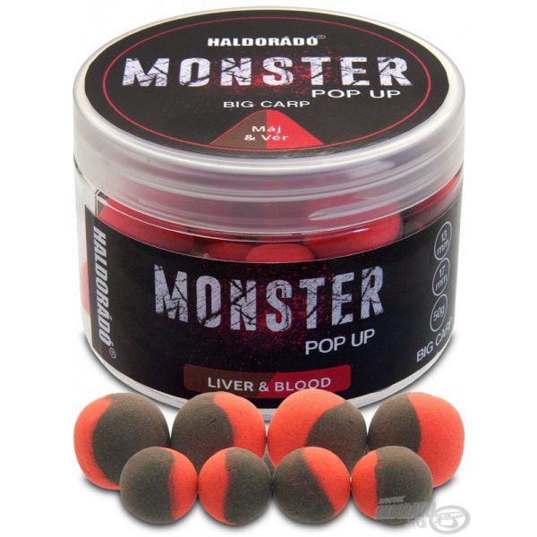 Haldorádó MONSTER Pop Up Big Carp 13, 17 mm - Liver & Blood