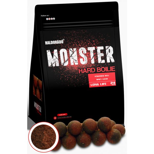 Haldorádó Monster Hard Boilie Spicy Liver 700gr 24mm Bojli