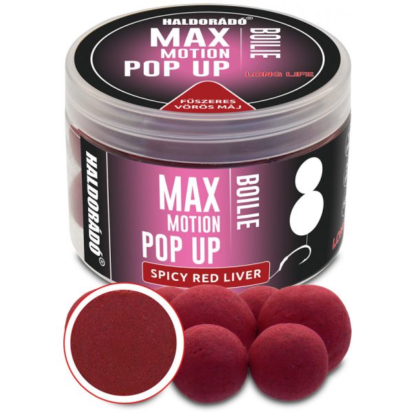 Haldorado Max Motion Boilie Pop Up Spicy Red Liver 50gr 16-20mm Boilie