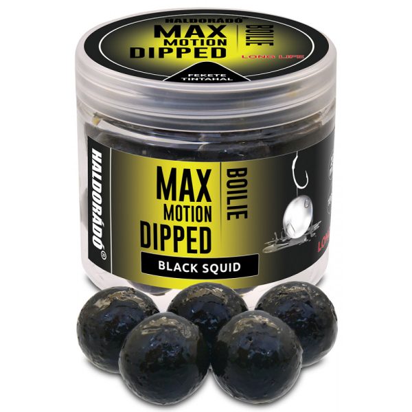 Haldorádó Max Motion Boilie Dipped Black Squid 100gr 20mm Boilie