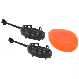   Haldorádó Dart Metal L 45gr method feeder basket 2pcs + 1pc rubber filling tool set