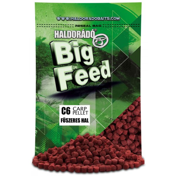 Haldorádó Big Feed C6 Pellet Spicy Fish 700gr 6mm Feeding pellets