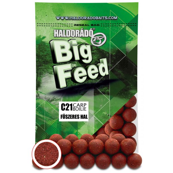 Haldorádó Big Feed C21 Boilie Spicy Fish 700gr 24mm Bojli
