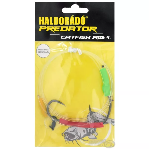 Haldorádó Catfish Rig 4 Live Bait Catfish Leader ˝Haarmontage˝ 180cm