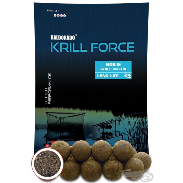 Haldorádó Krill Force Boilie Long Life 24mm Krill Natural Feeding Boilie 700gr