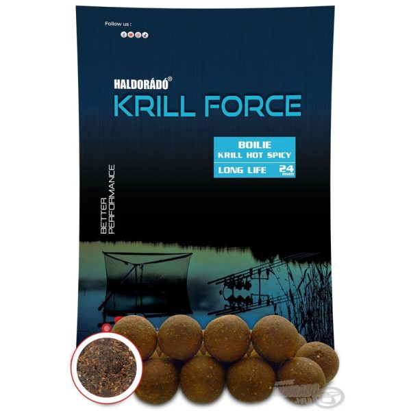 Haldorádó Krill Force Boilie Long Life 24mm Krill Hot Spicy Feeding Boilie 700gr