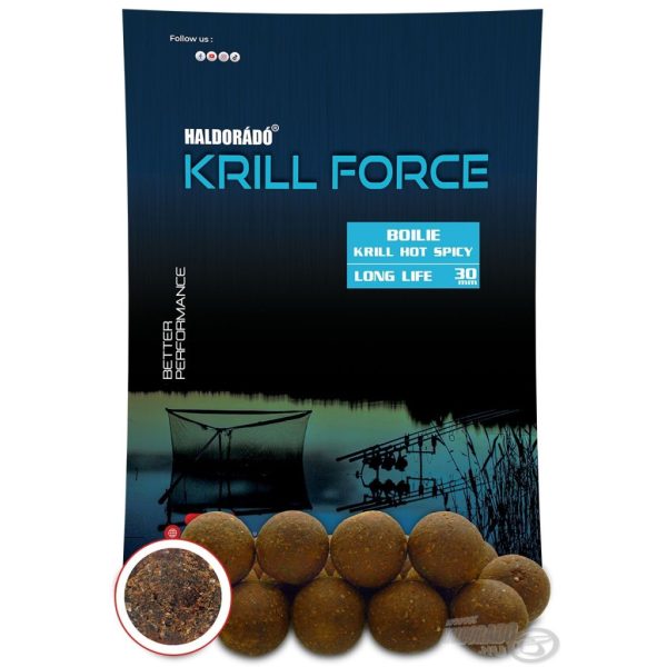 Haldorádó Krill Force Boilie Long Life 30mm Krill Hot Spicy Feeding Boilie 700gr