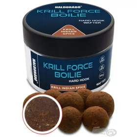   Haldorádó Krill Force Boilie Hard Hook Wafter 24, 30 mm Krill Indian Spice Hook Bait Boilie 100gr