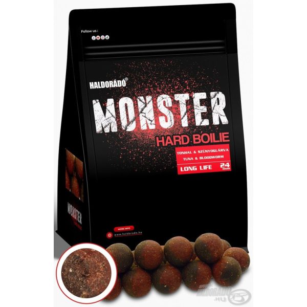 Haldorádó Monster Hard Boilie 24+ Tuna & Fly larvae Bojli 700gr