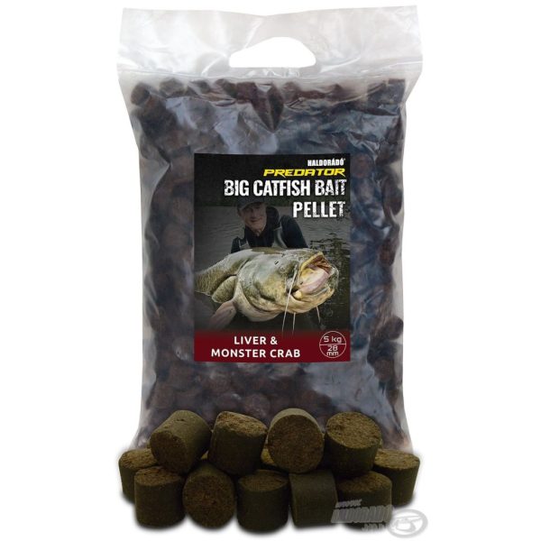 Haldorádó Catfish Bait Pellet 28mm Liver-Monster Crab Catfishing Pellet 5kg