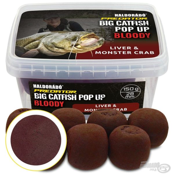 Haldorádó Catfish Pop Up 28mm Bloody Liver-Monster Crab Catfish Bait 200gr