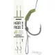 Haldorádó Soft Pop Up Hair Rigs 8 Eyed, Barbed Pre-Tied Boilie Hook 2pcs