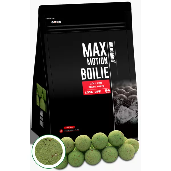 Haldorádó Max Motion Boilie Long Life Green Force 24mm Bojli 800gr