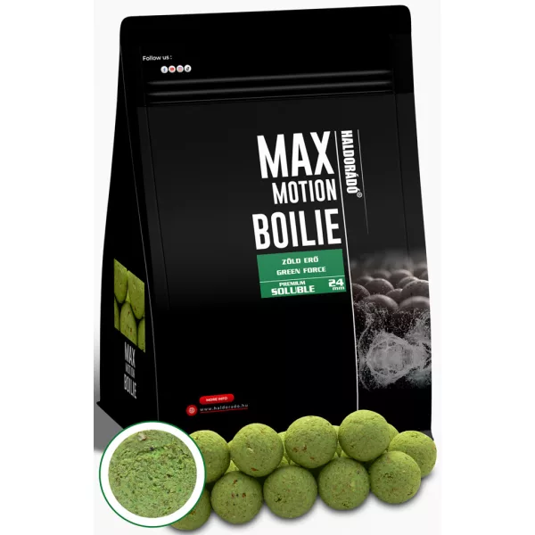 Haldorádó Max Motion Boilie Premium Soluble Green Force 24mm Feeding Boilie 800gr