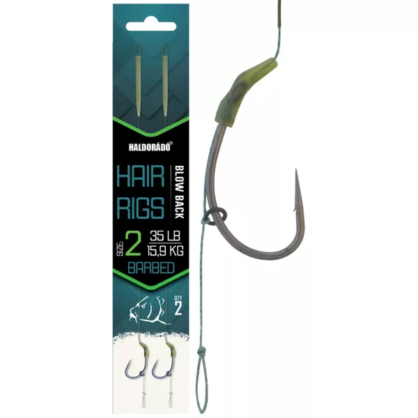 Haldorádó Blow Back Rig 2 Füles, Szakállas Előkötött Horog 2db