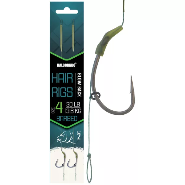 Haldorádó Blow Back Rig 4 Füles, Szakállas Előkötött Horog 2db