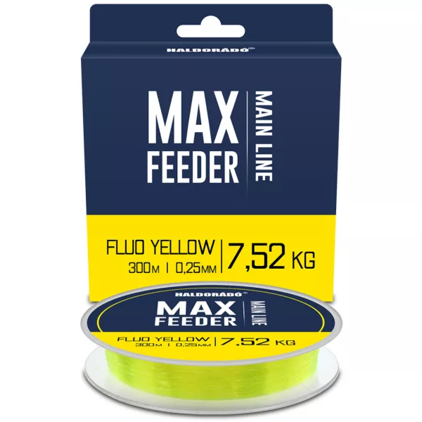 Haldorádó Max Feeder Fluo Yellow 0.25mm 300m Monofil Mainline