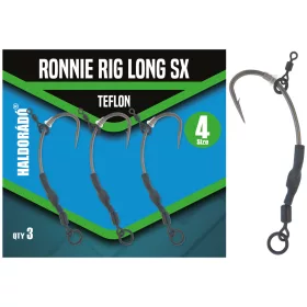 Haldorádó Ronnie Rig Long SX 4 Szakállas Horog 3db